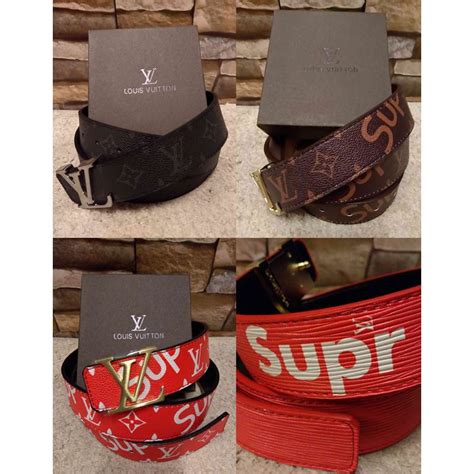 lv x supreme belt black